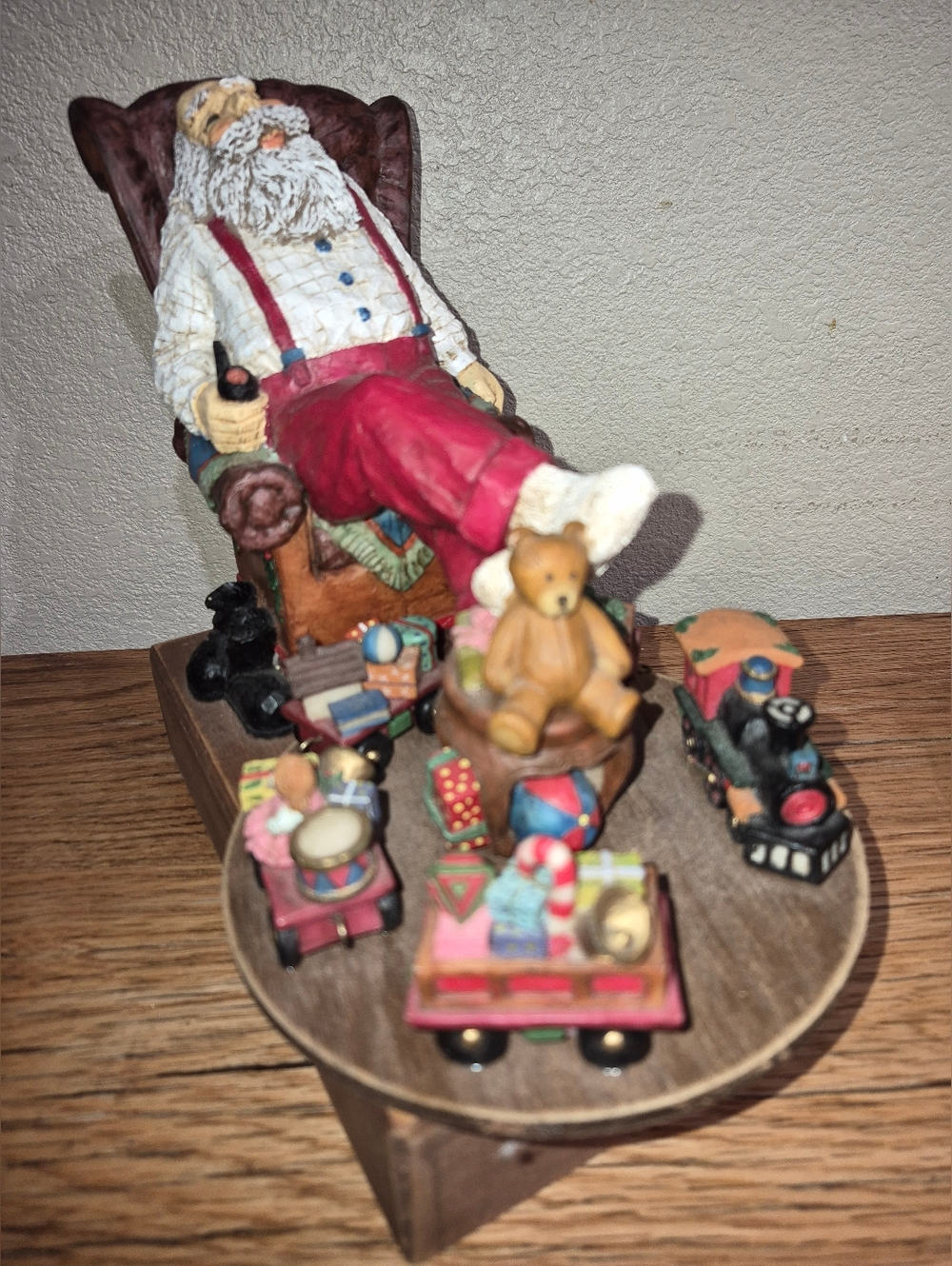 Vintage "Sleeping Santa" or "Resting Santa" musical collectible, Works Perfectly